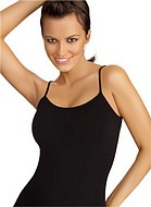 Camisole, soft microfiber, thin shoulder straps, without pattern